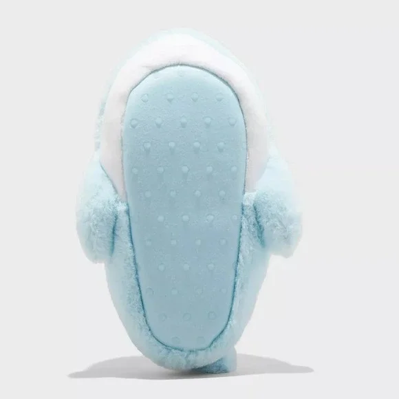 Girls' Whale Character Slippers – Cat & Jack Blue Size 13-1 New With Tags - Picture 3 of 9